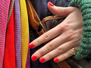 Rebecca Red Maniac Nails gellak stickers Manicure Solid Red kleurrijke sjaal